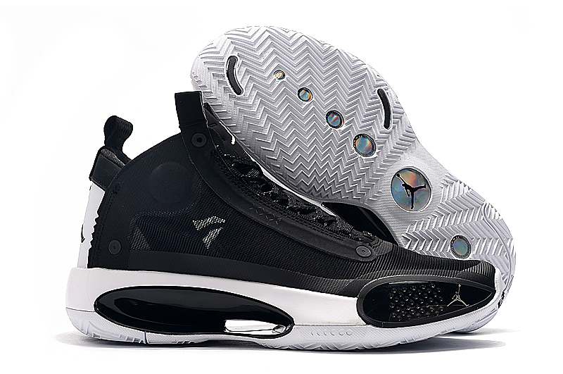 Air Jordan 34 Black White Shoes - Click Image to Close